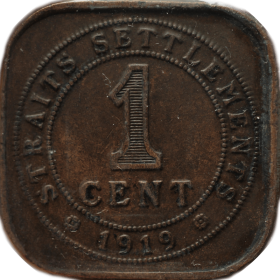 1 cent 1919 straits settlements a